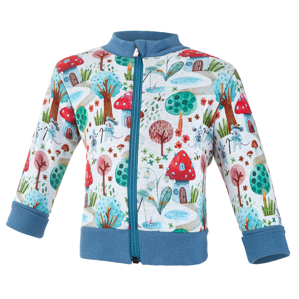 Veste polaire zippée - motif amanites beige 68