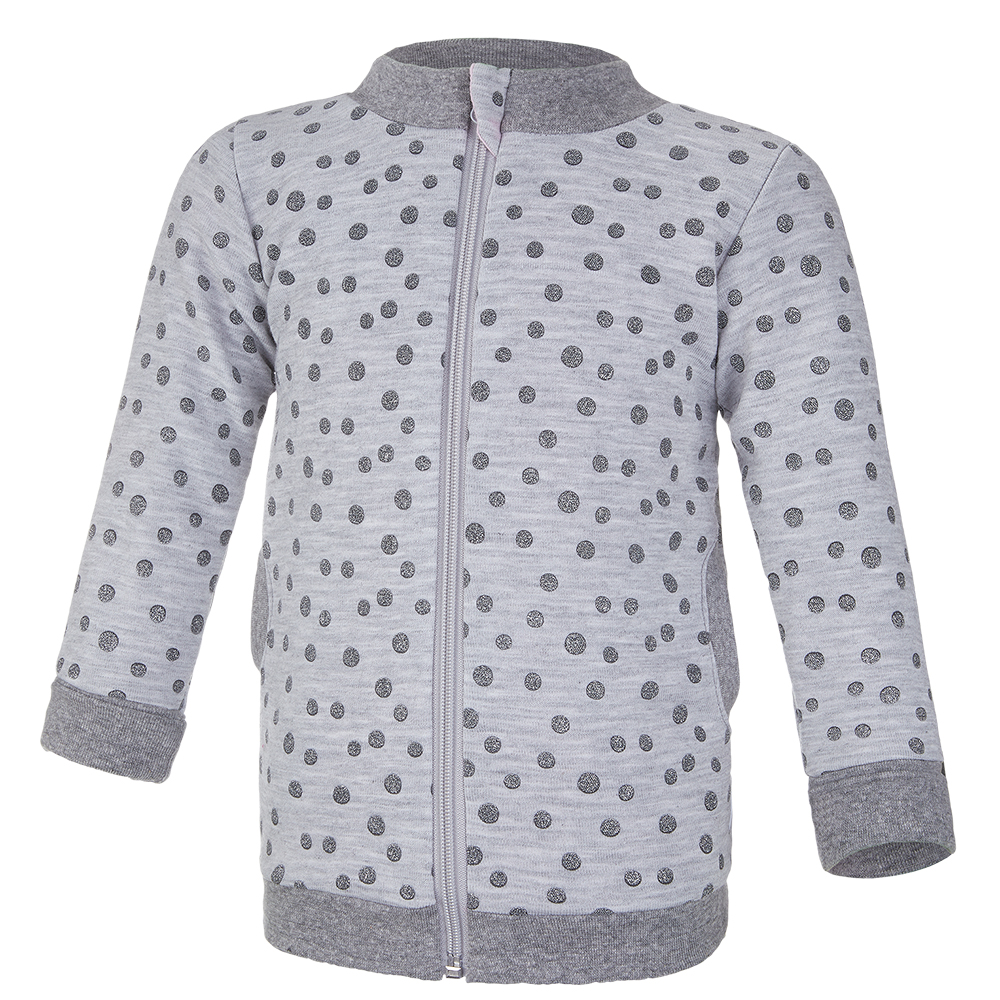 Felpa foderata LESK Outlast® - mélange grigio pois grigio/rosa baby 110