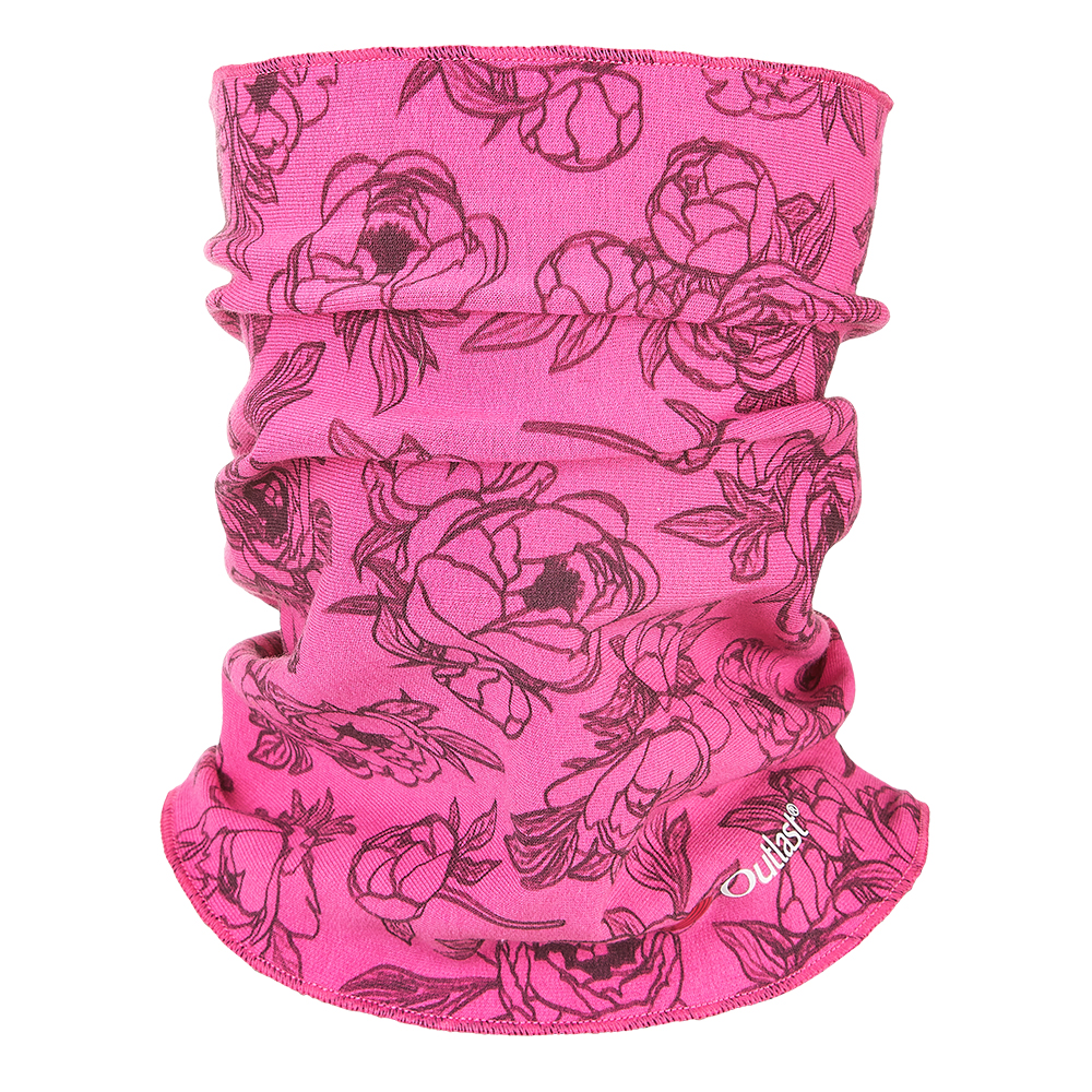 Braga de cuello infantil con estampado Outlast® - peonías rosas UNI