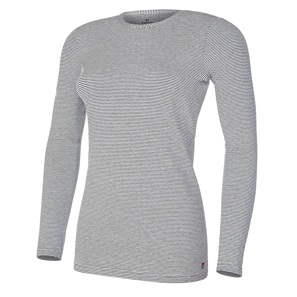 T-shirt da donna DR smyk Outlast® - riga bianco-nera S