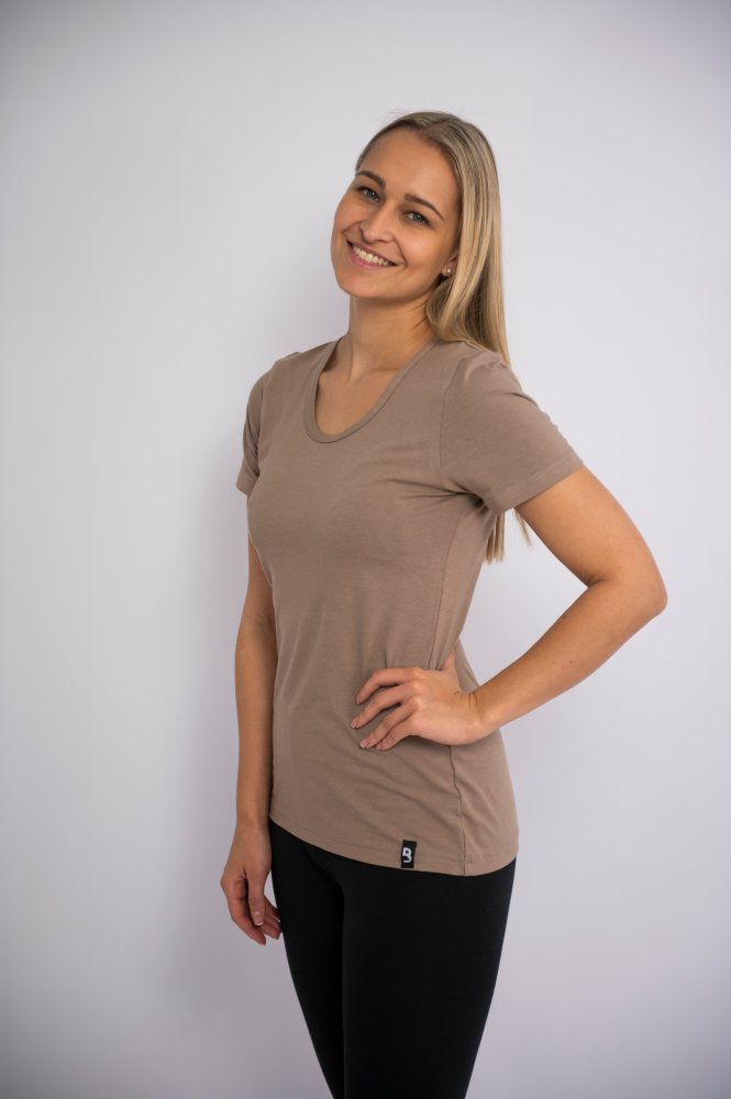 Outlast® vékony női póló - mogyoróbarna XL - Image 4