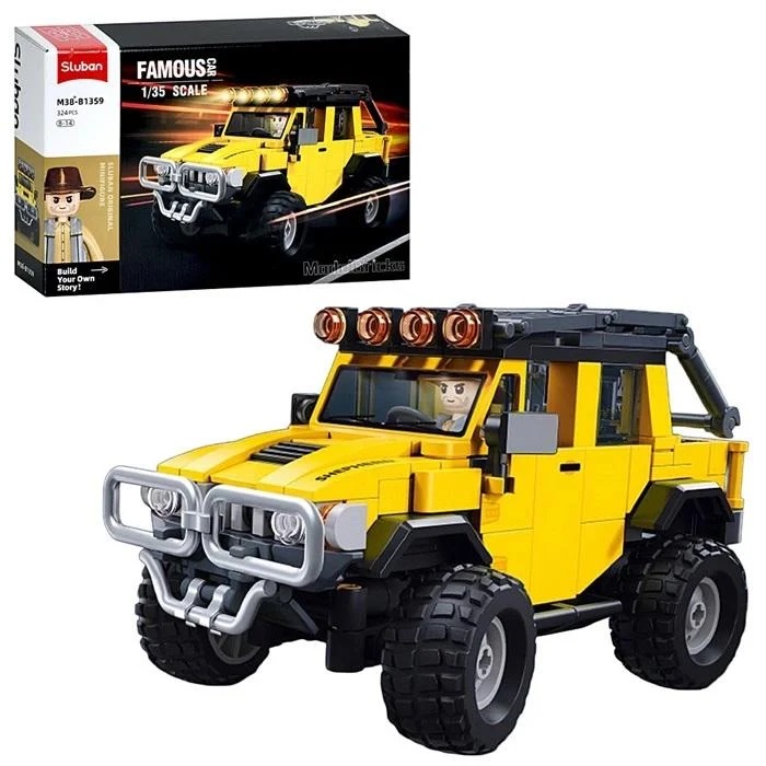 Sluban Model Bricks M38-B1359 Off-Road Wrangler v měřítku 1:35