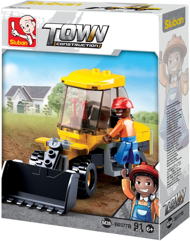Sluban Town Stavitelé M38-B0377B Malý Bagr / nakládač (obrázek 3)