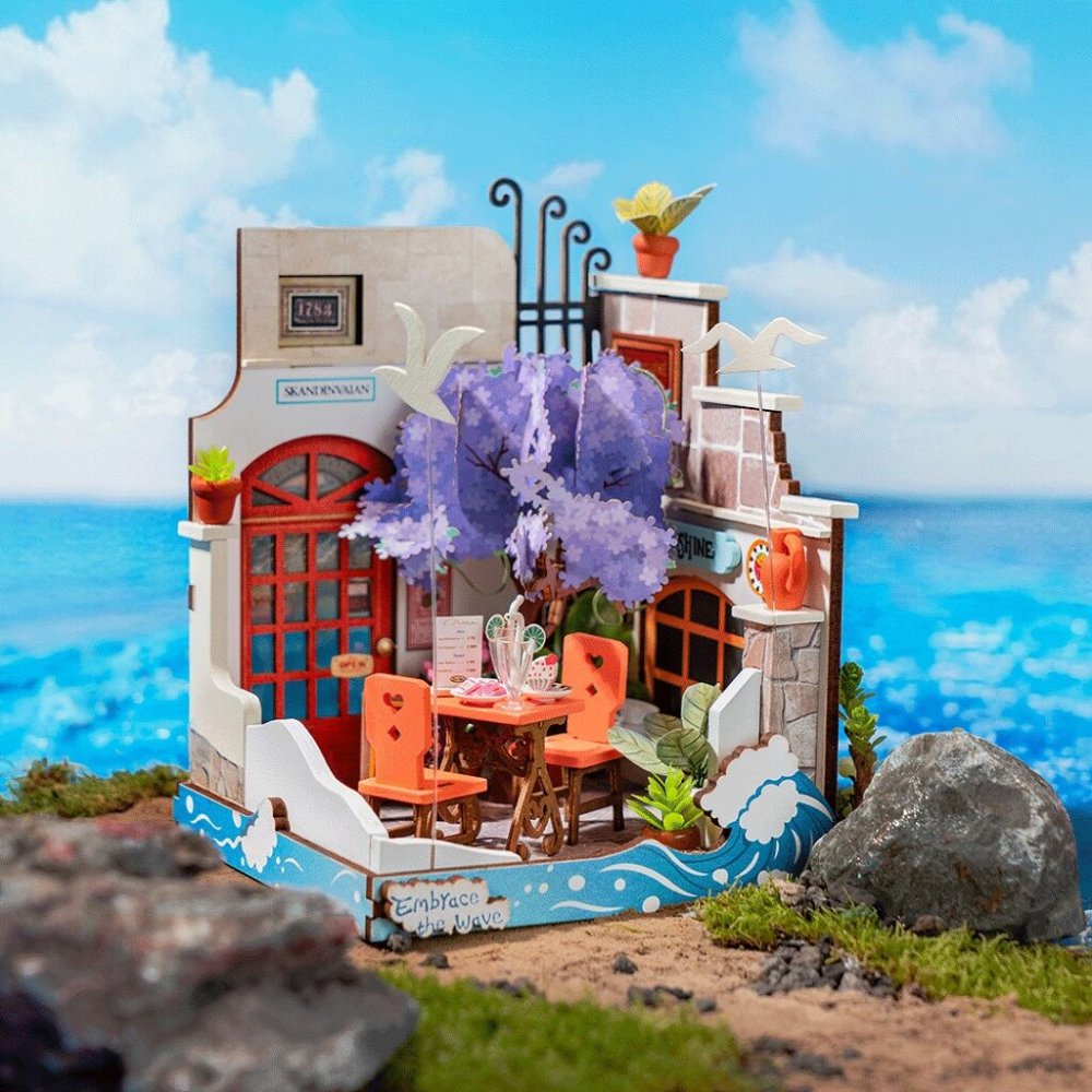 RoboTime 3D dřevěná skládačka Miniatura domečku Restaurace Sea Holiday (obrázek 2)