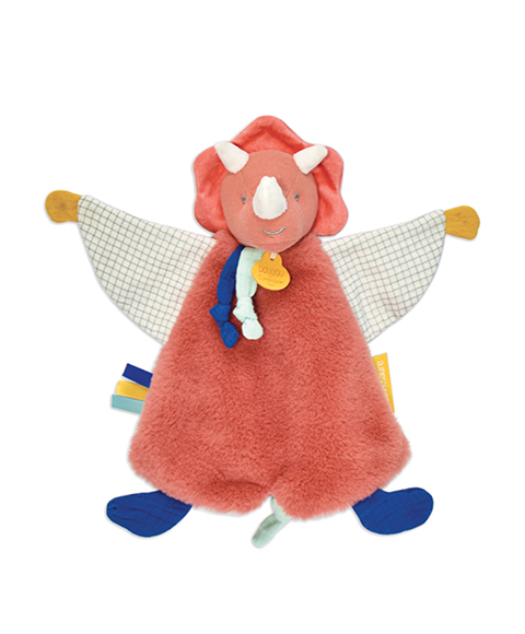Doudou Dárková sada - Plyšový muchláček dinosaurus oranžový 25 cm (obrázek 6)