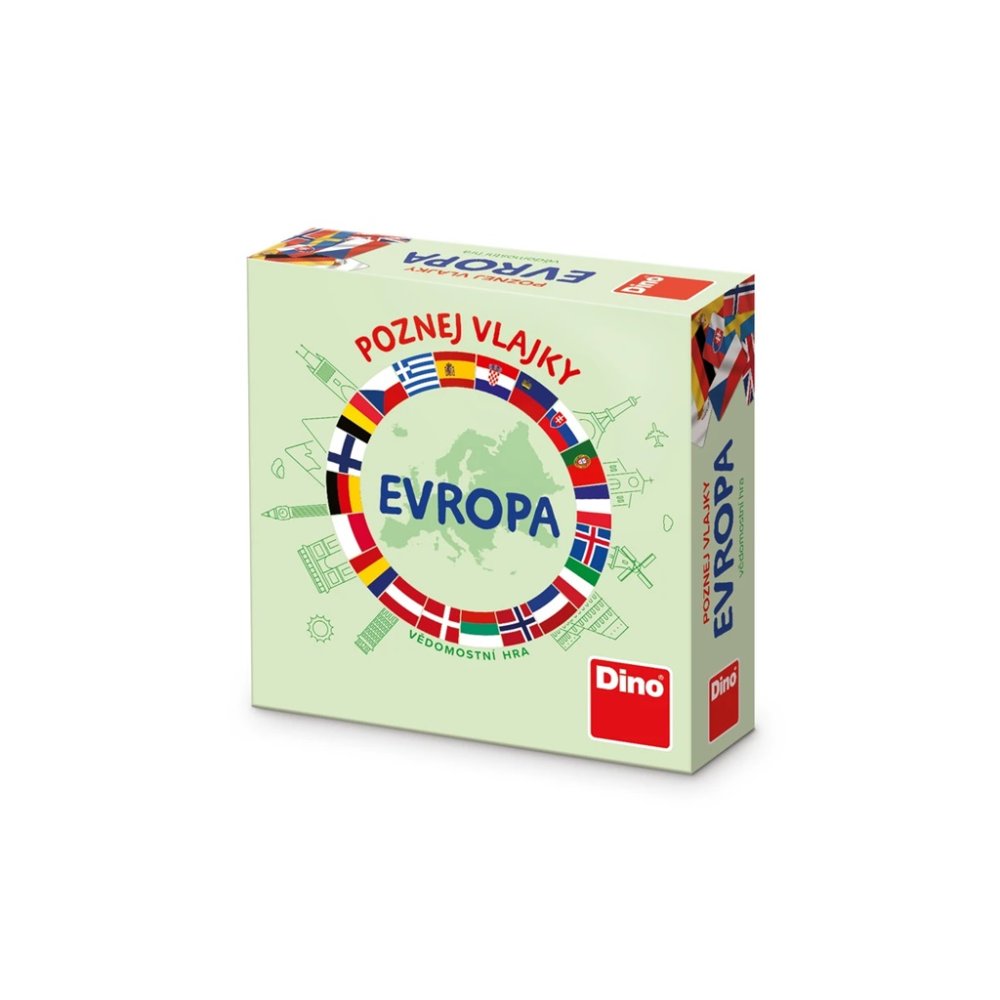 Dino Cestovní hra Poznej vlajky - Evropa
