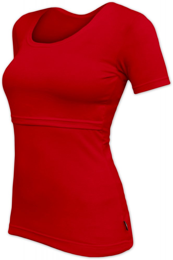 Camiseta De Lactancia Catarina, Manga Corta - Roja XS/S
