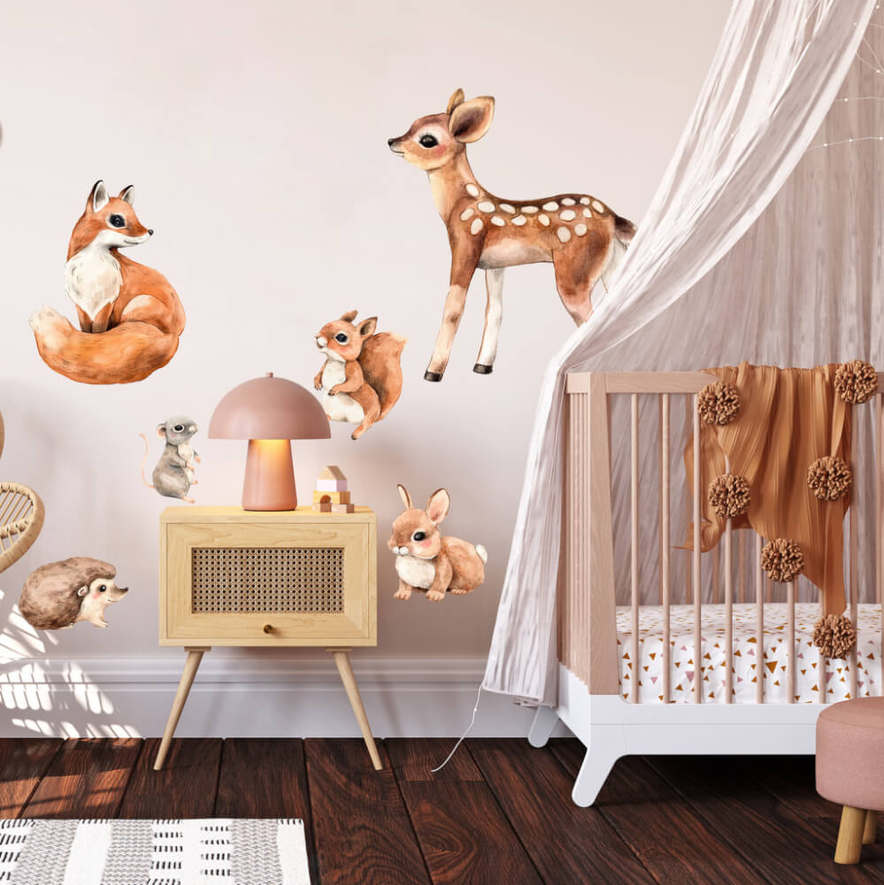 Adesivi murali per bambini - Animali della foresta
