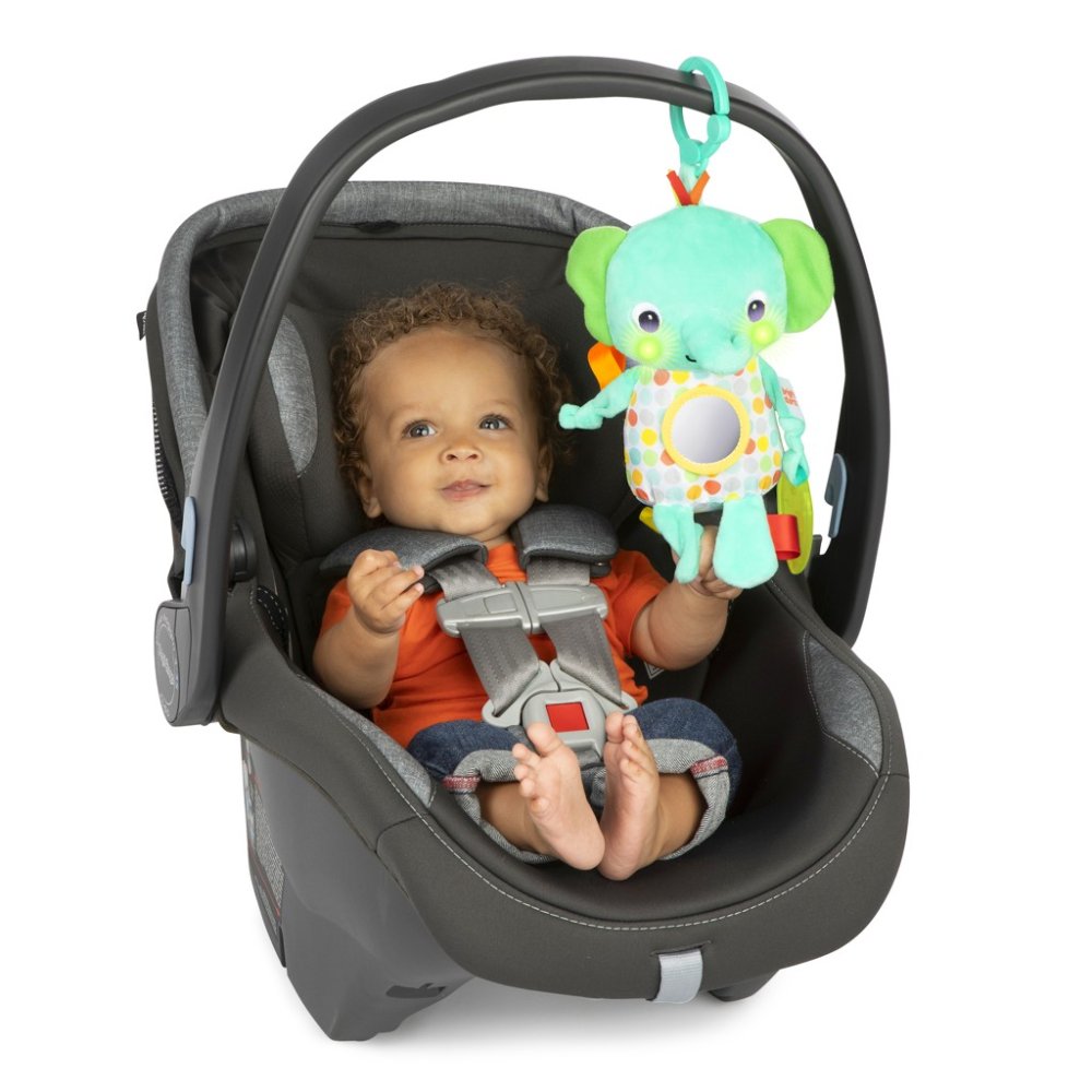 BRIGHT STARTS Elephant Huggin' Lights ™0m+ Juguete con anillo en C Melody - Imagen 7