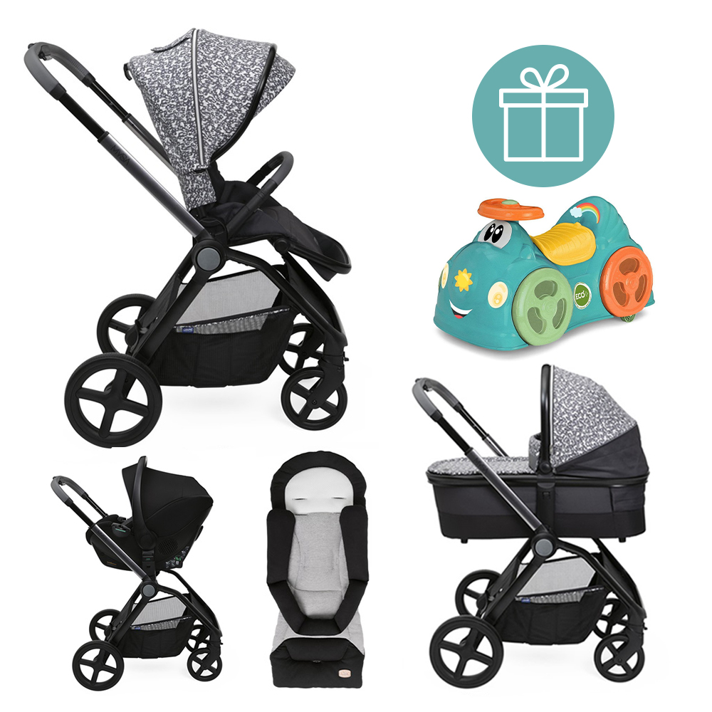 CHICCO Passeggino Combinato Mysa 3 In 1 Charming Grey + Sdraietta Chicco Allround GRATIS