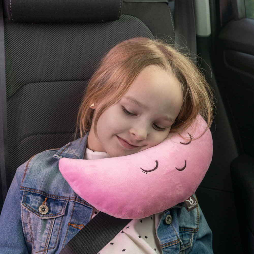 BENBAT Cuscino Da Viaggio Mooni Rosa 4 Anni+