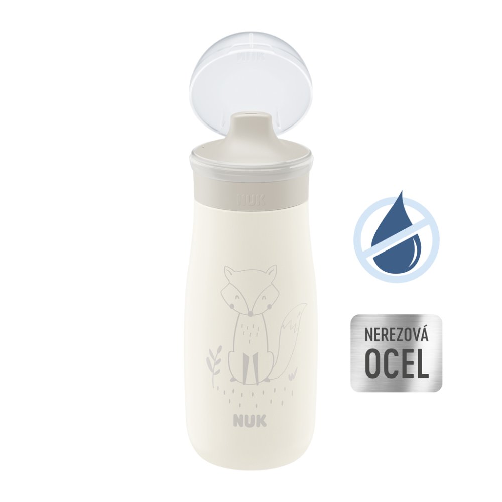 NUK Mini-Me Sip Boca Od Nehrđajućeg čelika - Bež 300ml, 9m+