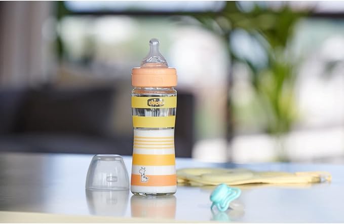 CHICCO Fles Babyglas Welzijn Siliconen 240 Ml Uni