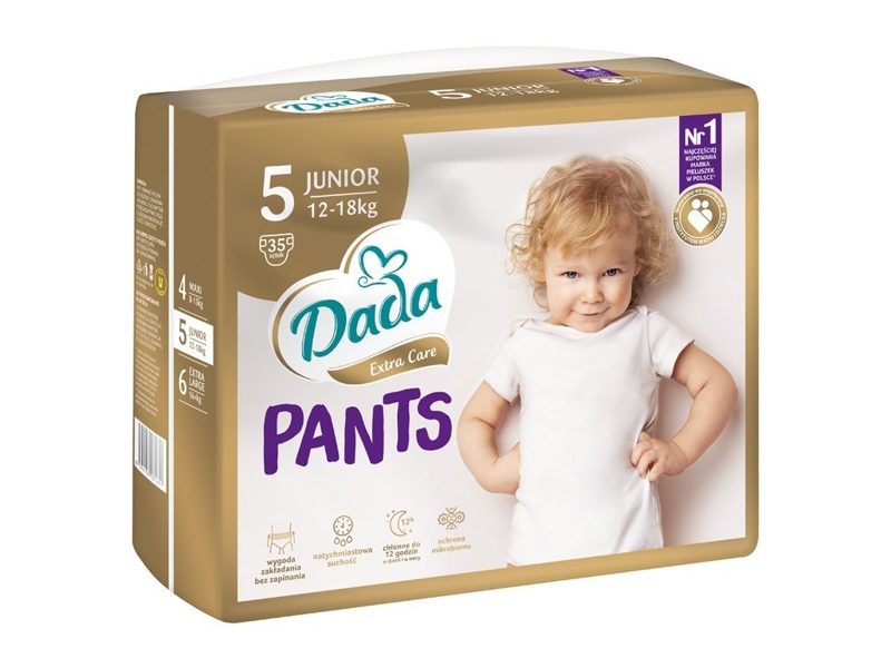 DADA Extra Care Broekjes Wegwerpluierslipjes 5 Junior (12-18 Kg) 35 St