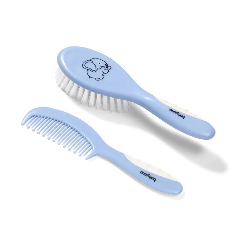 BABYONO Hair Brush And Comb With Non-slip Handle Blue