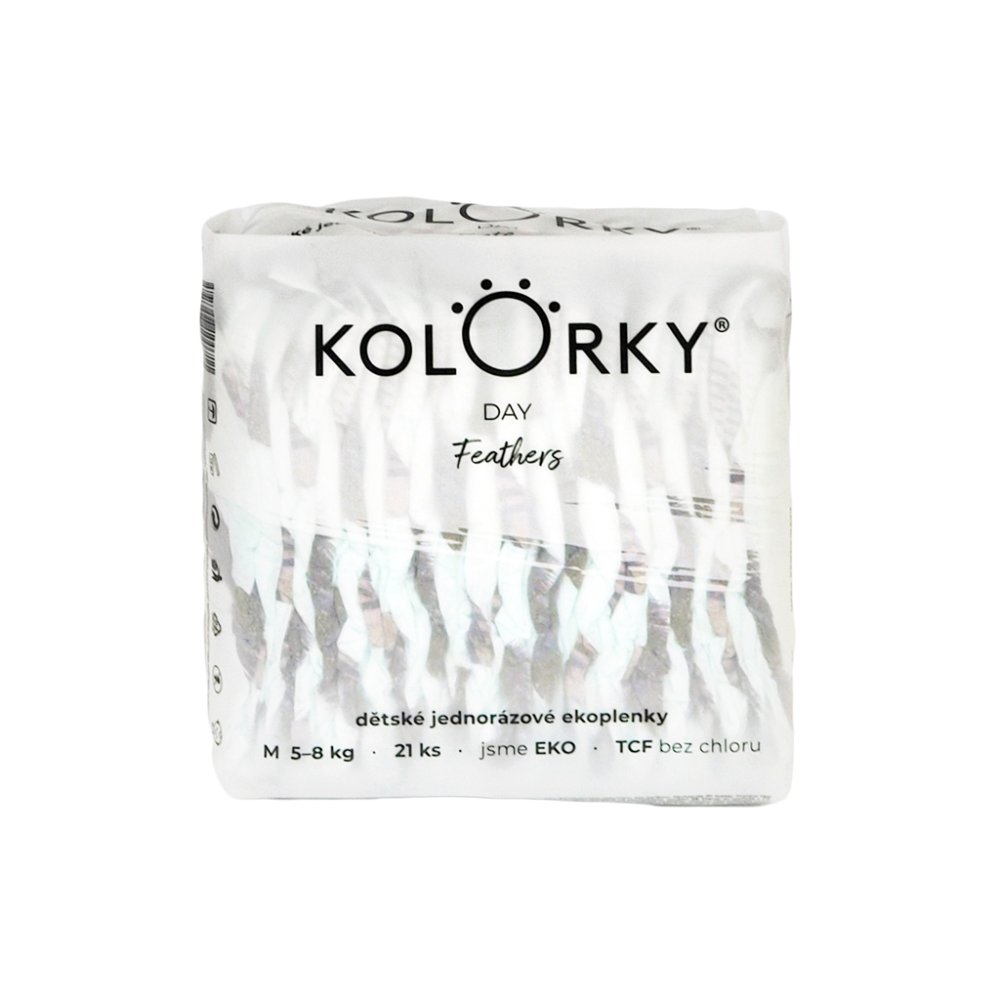 KOLORKY DAY Luiers Wegwerp Eco, Veren M (5-8 Kg) 21 St