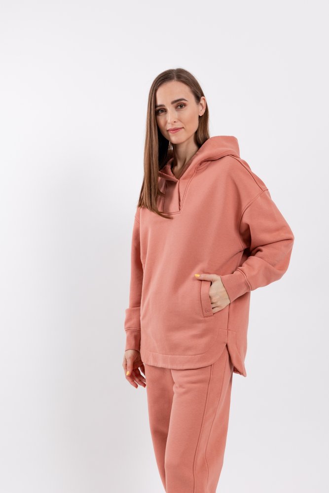 Sudadera Con Capucha De Mujer Be Lenka Essentials - Rosa Salmón L Pink