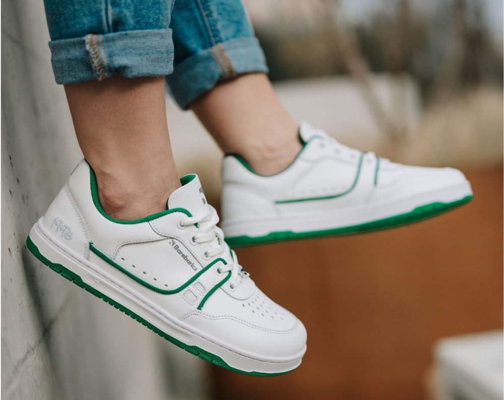 Barfuß-Sneaker Barebarics Arise – Weiß & Grün 46 White