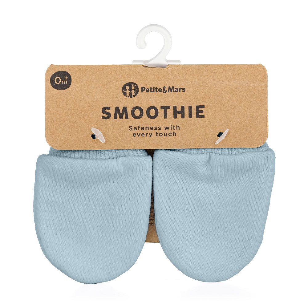PETITE&MARS Gants Bébé Smoothie Bleu Ciel