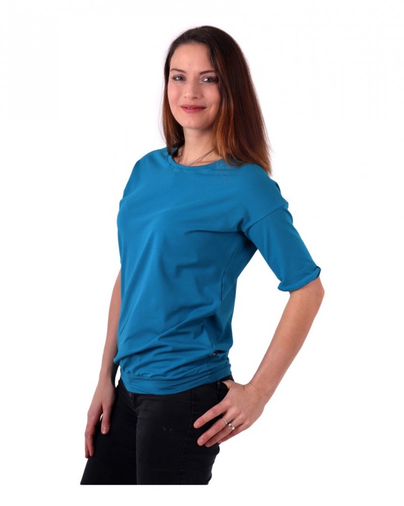 T-shirt oversize femme Darina, turquoise foncé L/XL