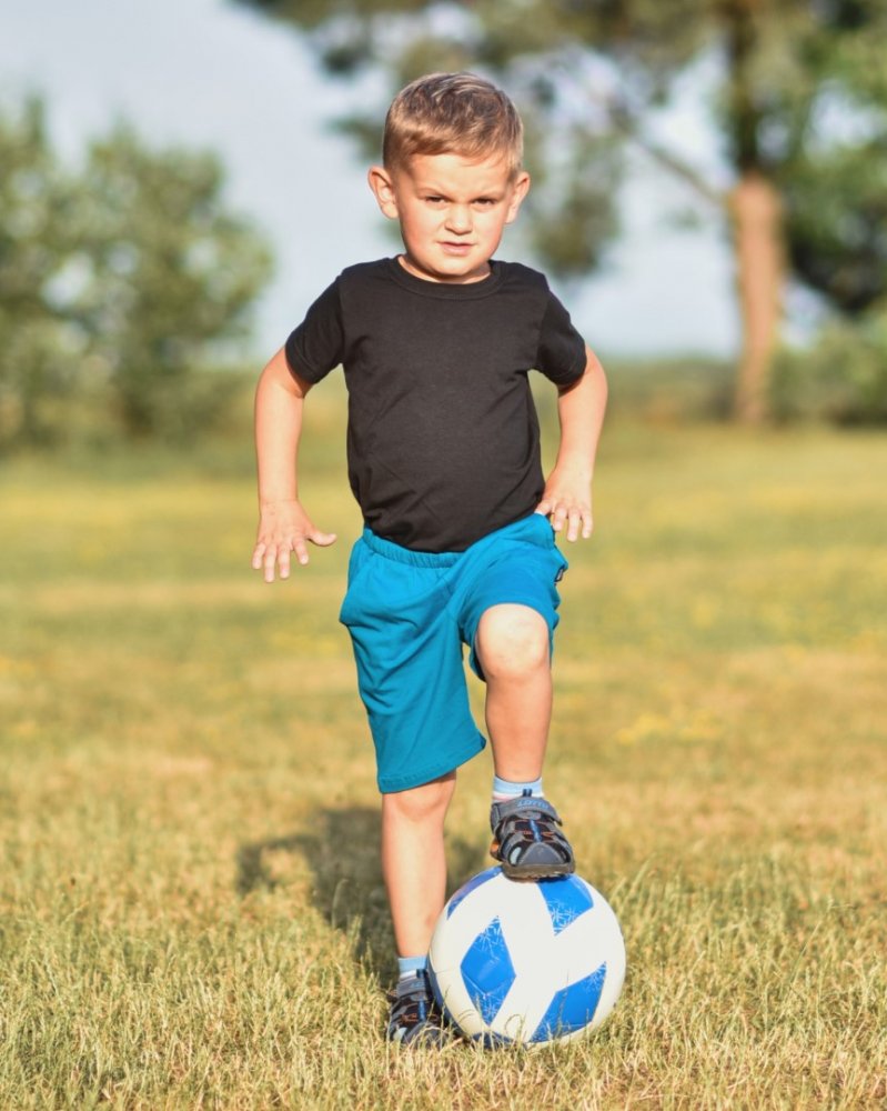 Short à poches pour enfants, turquoise foncé 98 – Image 3
