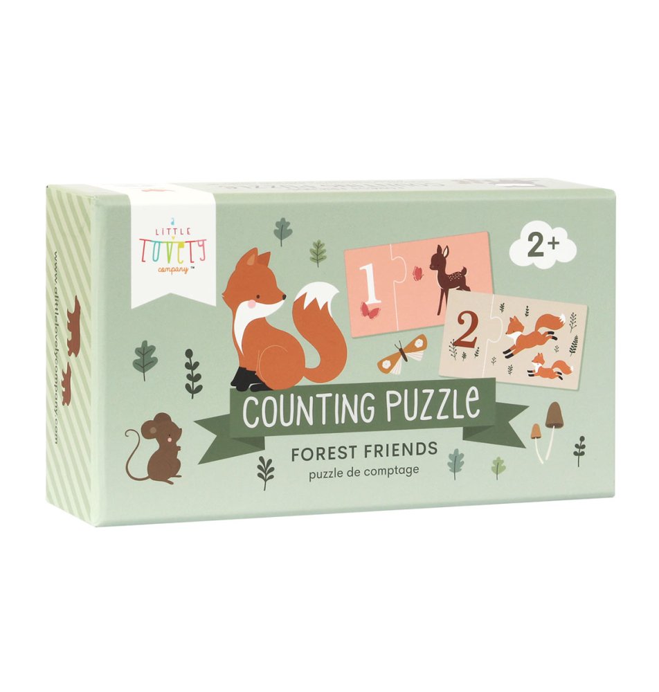 A Little Lovely Company - puzzle do dopasowywania – liczenie z przyjaciółmi z lasu
