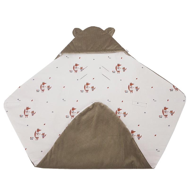 Chancelière enveloppante EKO pour siège auto VELVET Fox 110x100 cm – Image 5