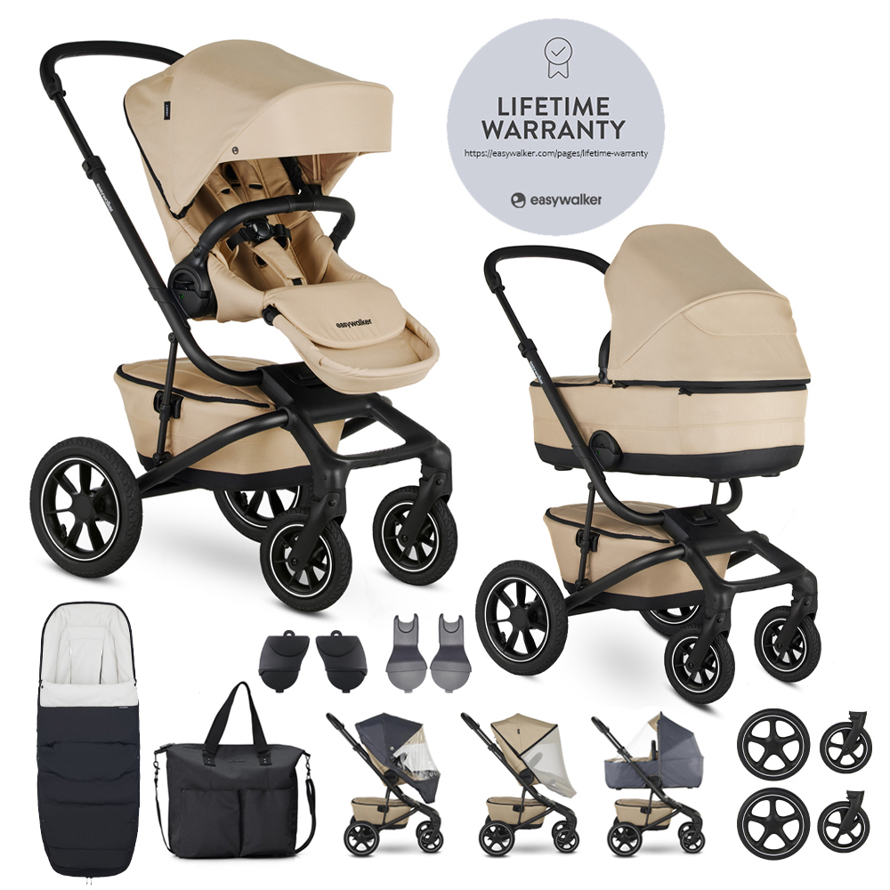 Poussette combinée EASYWALKER Jimmey Sand Taupe XXL AIR + RWS