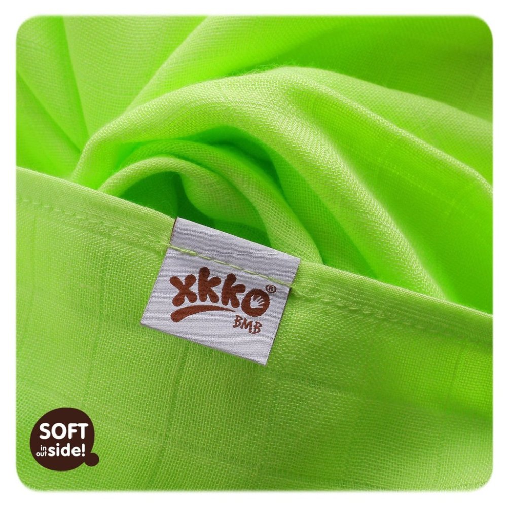Pieluszki bambusowe KIKKO Kolory 70x70 (3 szt.) – limonka, cytryna, pomarańcz - obrazek 4