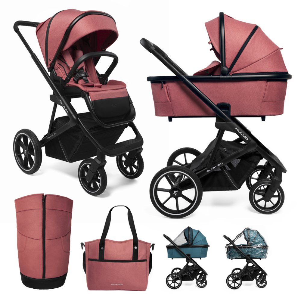 MUUVO Wózek wielofunkcyjny Slick 2.0 zestaw 2w1 Pure pink