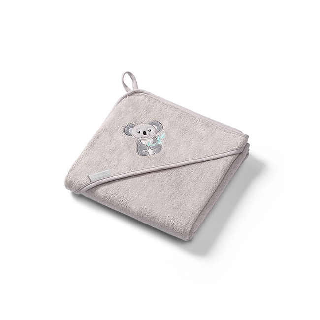 BABYONO Accappatoio con cappuccio Bamboo grigio 100x100 cm
