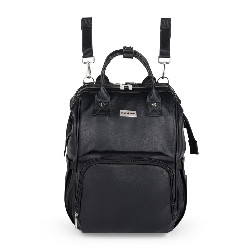 PETITE&MARS Zaino fasciatoio per passeggino Jasper Absolute Black - immagine 3
