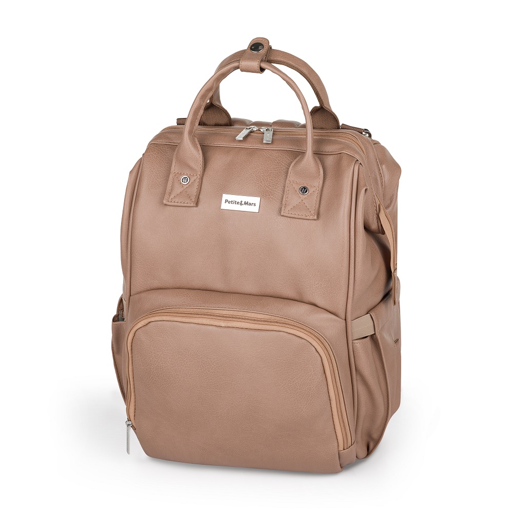 PETITE&MARS Zaino fasciatoio per passeggino Jasper Camel Beige