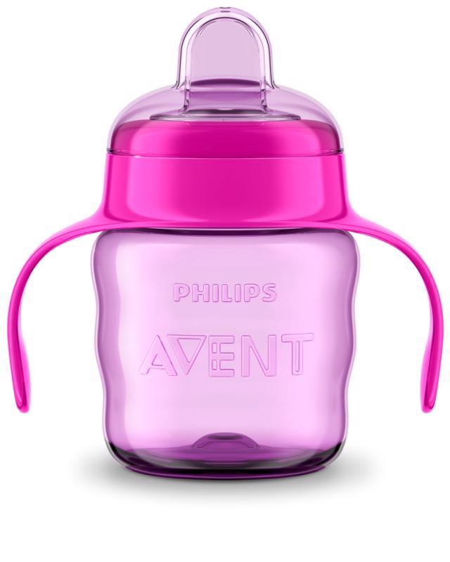Philips AVENT Tasse à bec Classic 200 ml avec poignées fille+cadeau PETITE&MARS Bol 6m+ – Image 3