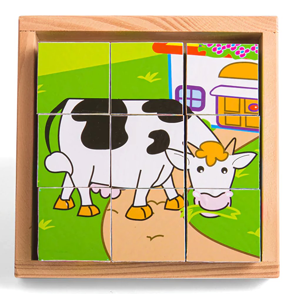 Bigjigs Toys Cubi Immagine Cubetti Animali 9 cubi - immagine 5