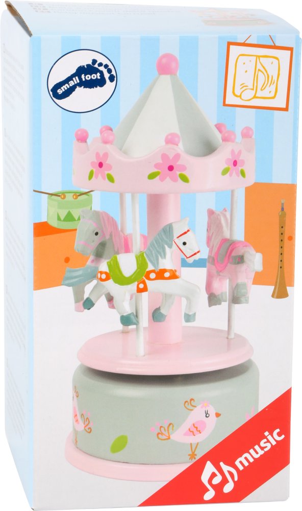 small foot Boîte à musique manège rose – Image 3
