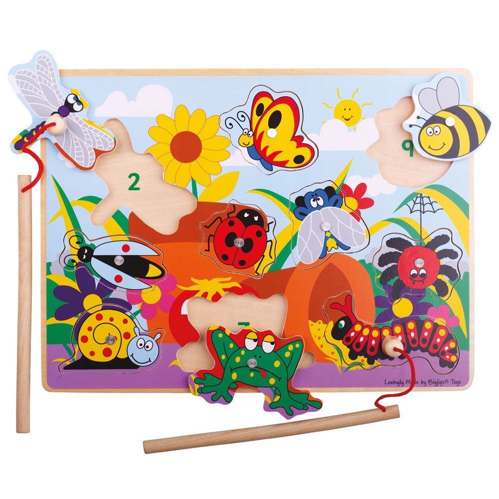 Bigjigs Toys Juego de atrapar insectos de madera