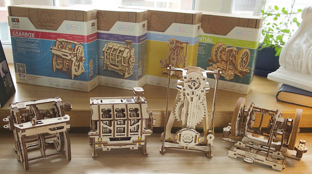 Ugears Puzle mecánico de madera 3D STEM, juego educativo de engranajes - Imagen 2
