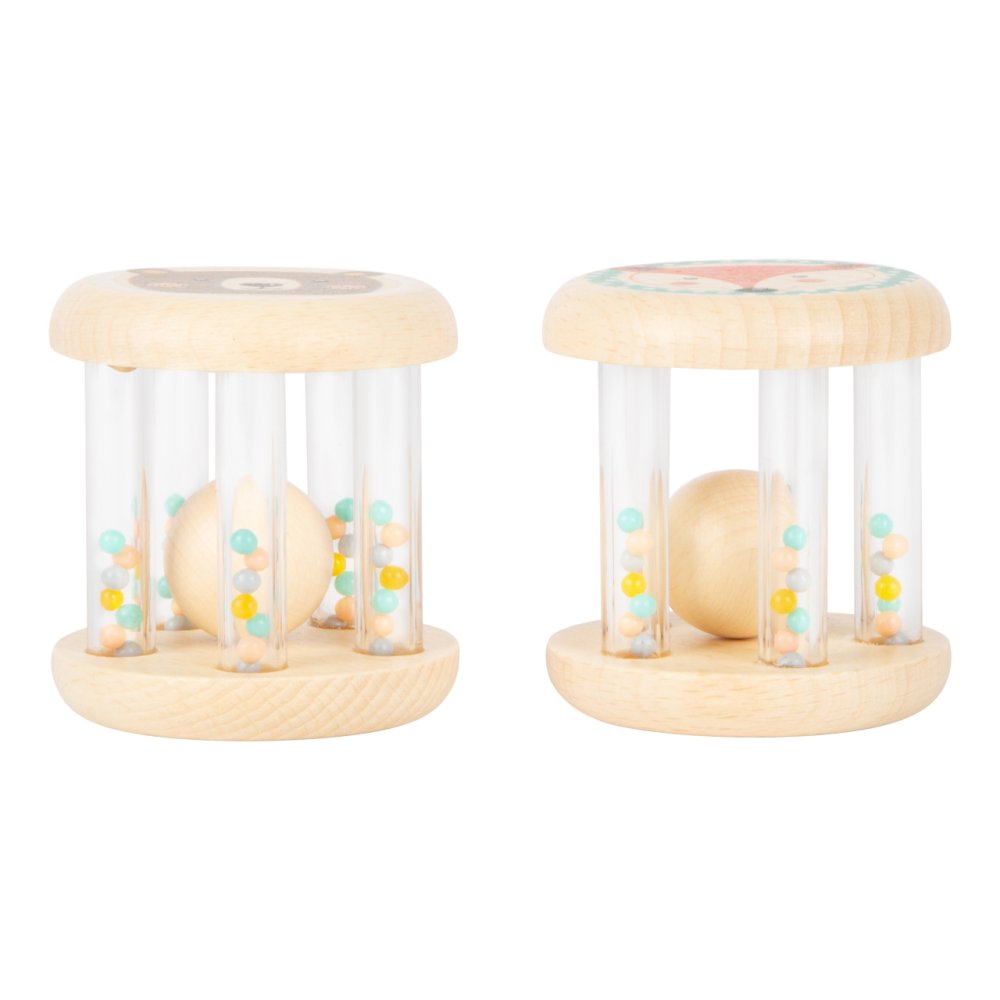 small foot Dziecięca pastelowa grzechotka z kuleczkami zestaw 2 szt. - obrazek 4