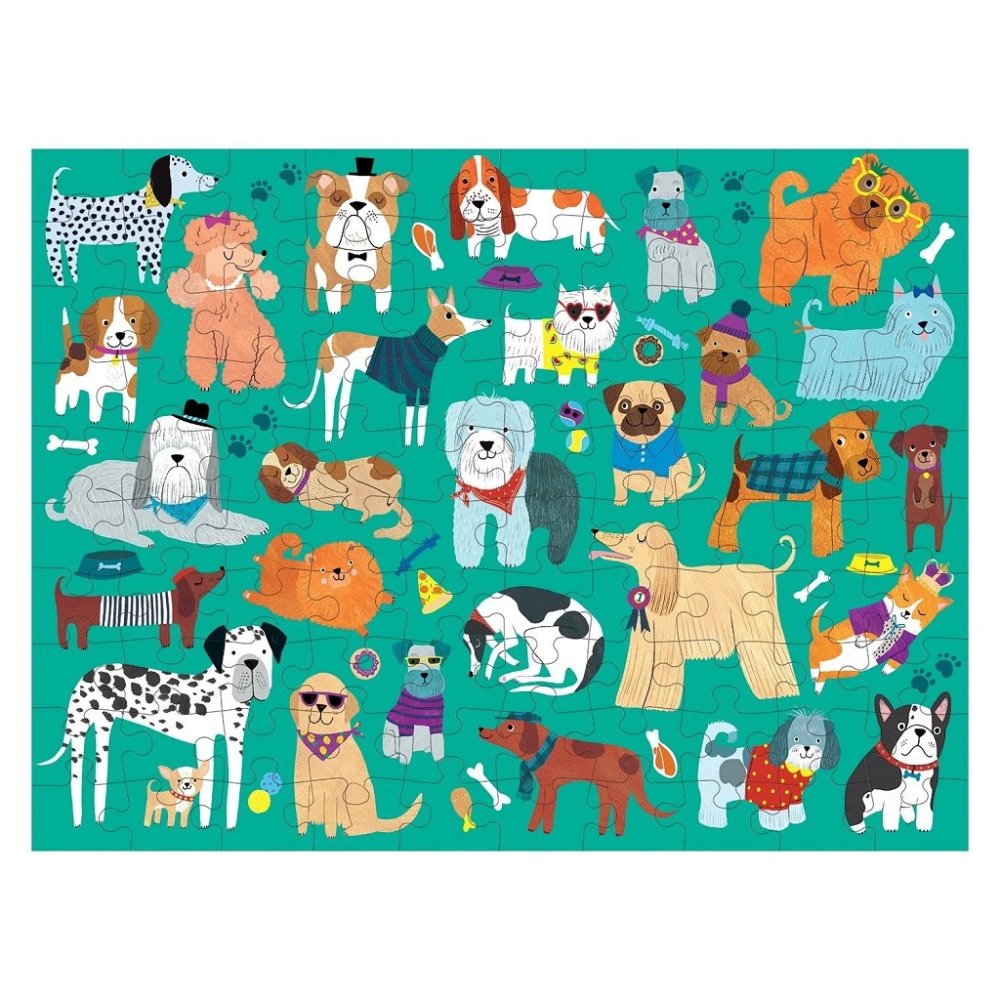 Mudpuppy Doppelseitiges Puzzle Hunde und Katzen 100 Teile – Bild 3