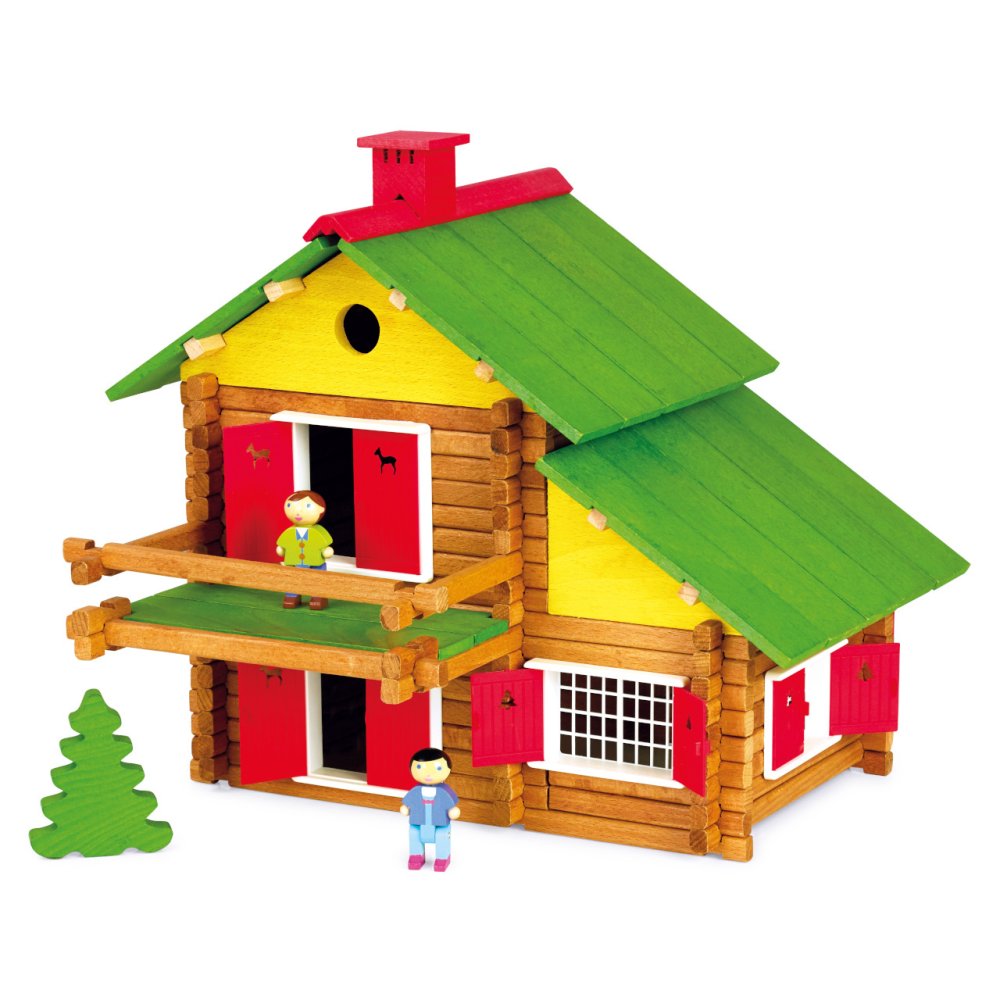 Jeujura Juego de construcción de madera 175 piezas