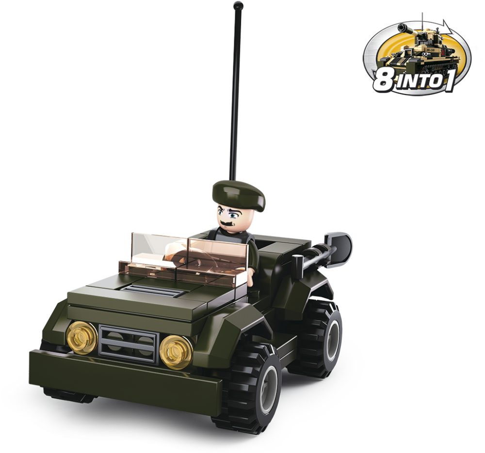 Sluban Army 8into1 M38-B0587F Jeep