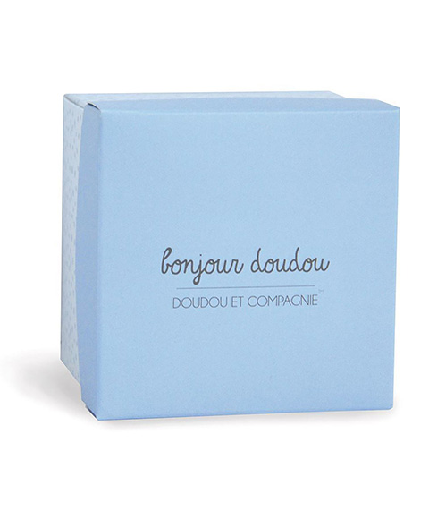 Doudou Zestaw upominkowy niebieski - króliczek z przytulanką 10 cm - obrazek 5