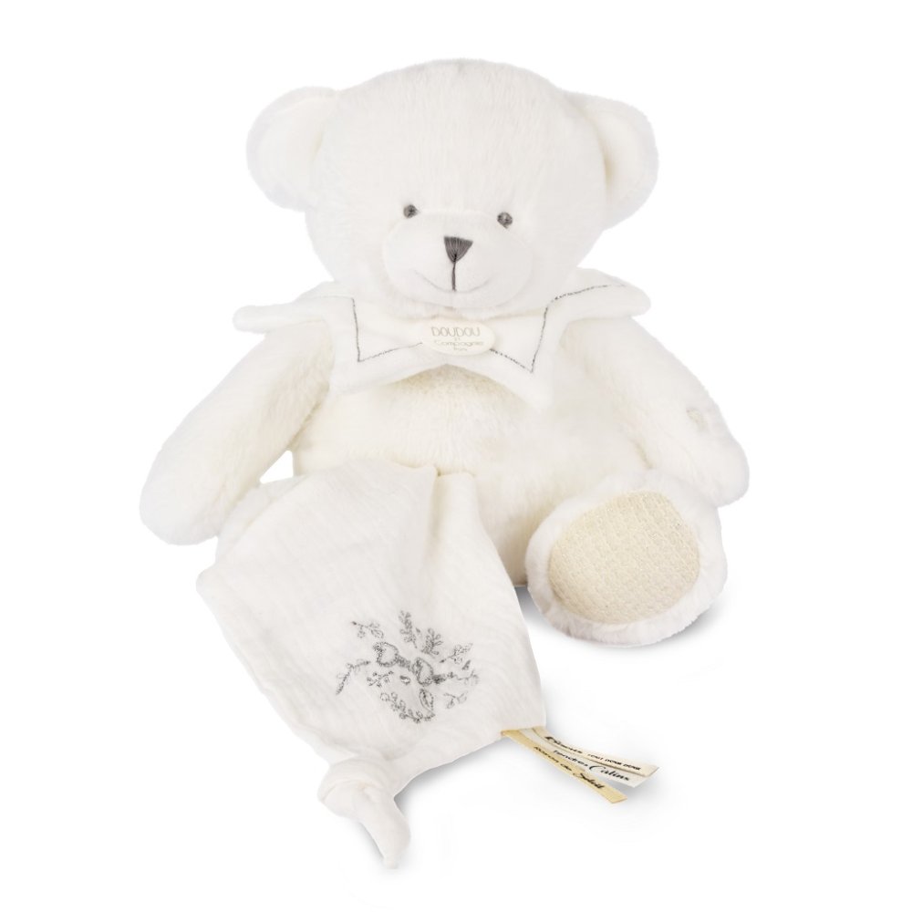 Doudou Zestaw prezentowy Pluszowy miś z kocykiem 30 cm beżowy - obrazek 6