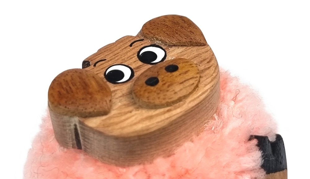 2Kids Toys Imán de madera grande pompón Cerdo - Imagen 4