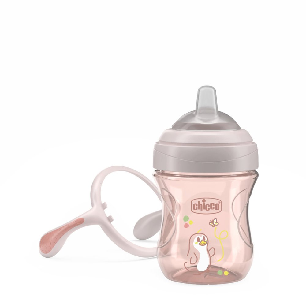 CHICCO Transition Trinklernbecher mit Griffen pink, 4m+ – Bild 4