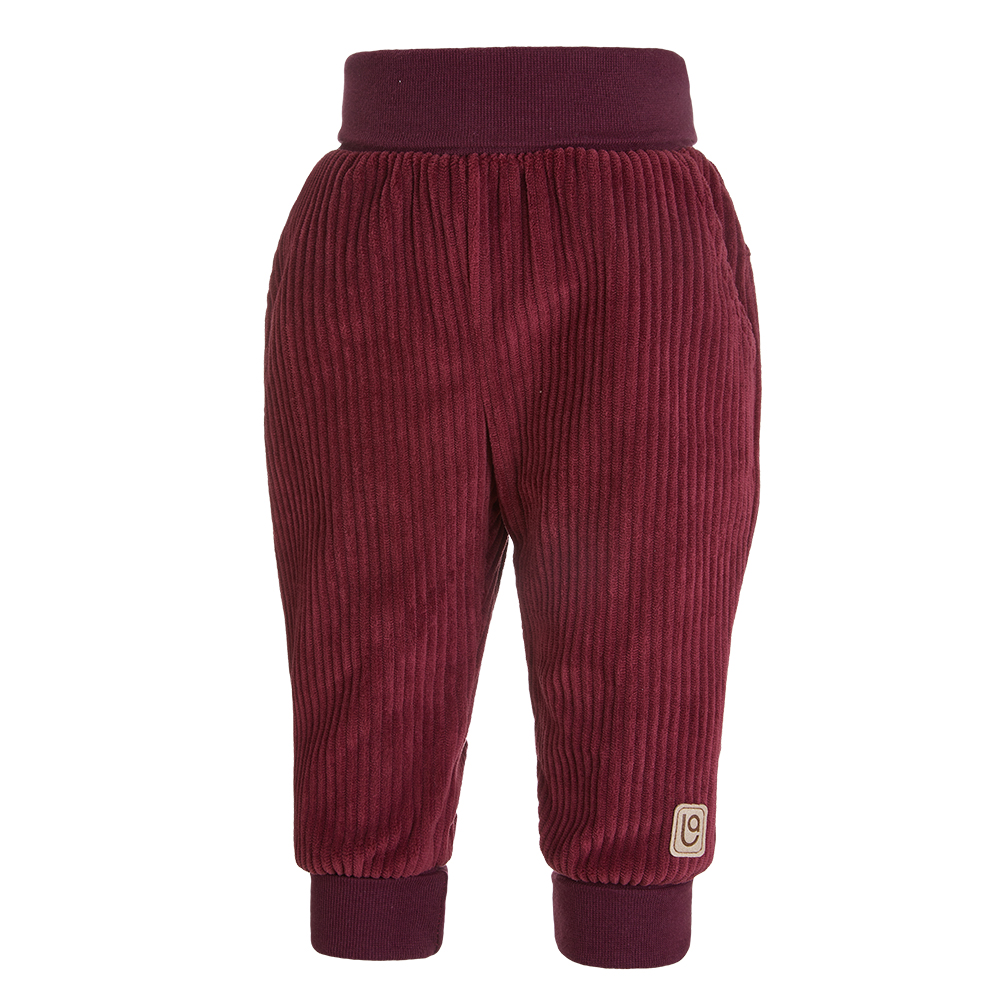 Pantalones de pana con dobladillo - burdeos 104