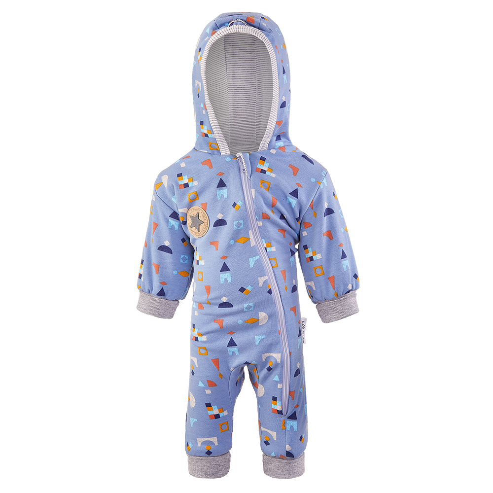 Tutina foderata con bordo Outlast® - denim a quadretti 62