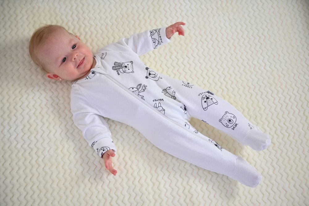 Mono con cremallera DR TISK Outlast® - mélange gris/animalitos mélange gris 86 - Imagen 7