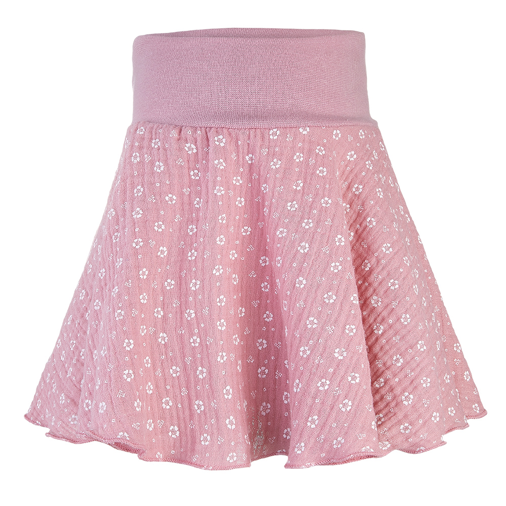 Gonna a ruota - Fiori rosa antico 92